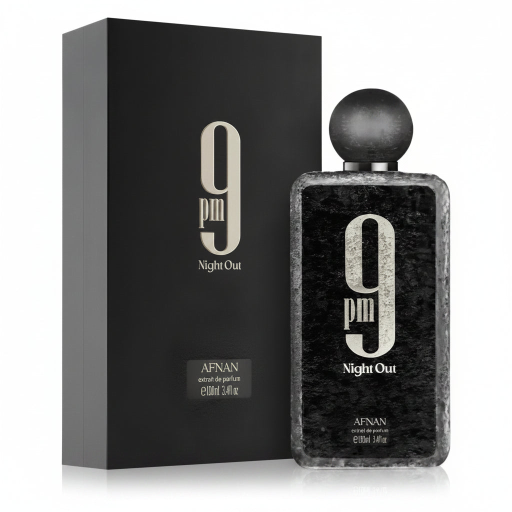 Afnan 9 PM Night Out 100ml Extrait de Parfum - Perfume Hombre Árabe
