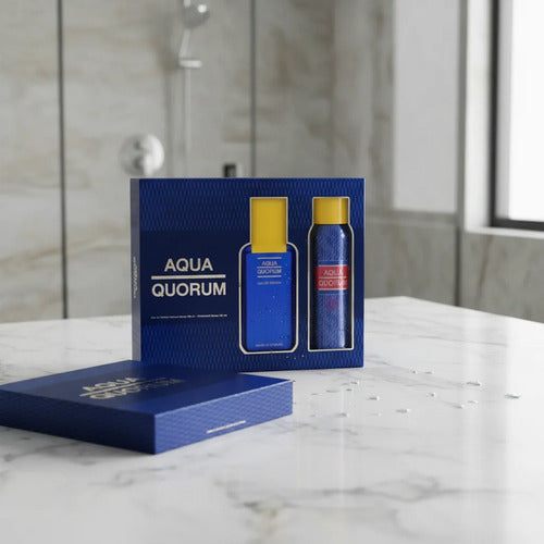 Puig Aqua Quorum Set EDT 100ml + Desodorante 150ml - Set Regalo Hombre