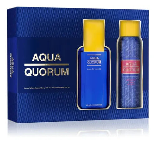 Puig Aqua Quorum Set EDT 100ml + Desodorante 150ml - Set Regalo Hombre