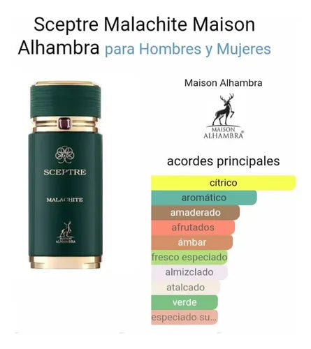 Perfume Maison Alhambra Sceptre Malachite EDP 100ml Unisex - Original