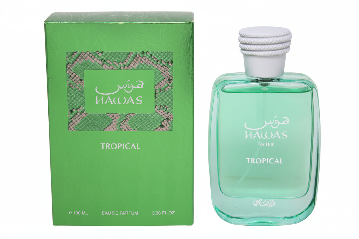 Rasasi Hawas Tropical 100ml EDP - Perfume Hombre Árabe Tropical Fresco