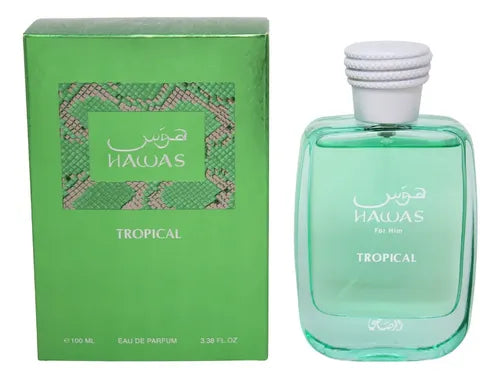 Rasasi Hawas Tropical 100ml EDP - Perfume Hombre Árabe Tropical Fresco